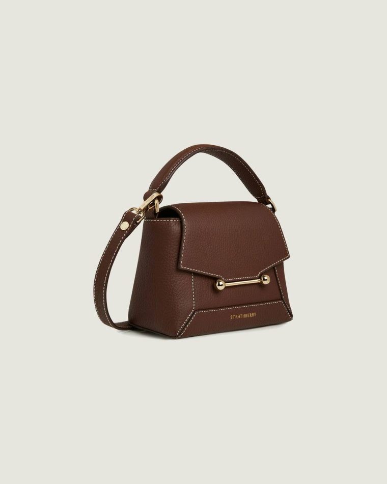 Strathberry Crossbody Bags Chocolate With Vanilla Stitch Mosaic Nano Women - Image 2