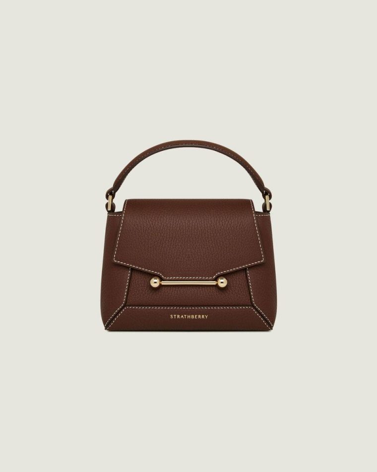 Strathberry Crossbody Bags Chocolate With Vanilla Stitch Mosaic Nano Women - Image 3