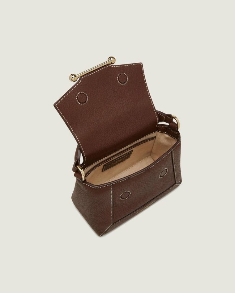 Strathberry Crossbody Bags Chocolate With Vanilla Stitch Mosaic Nano Women - Image 5