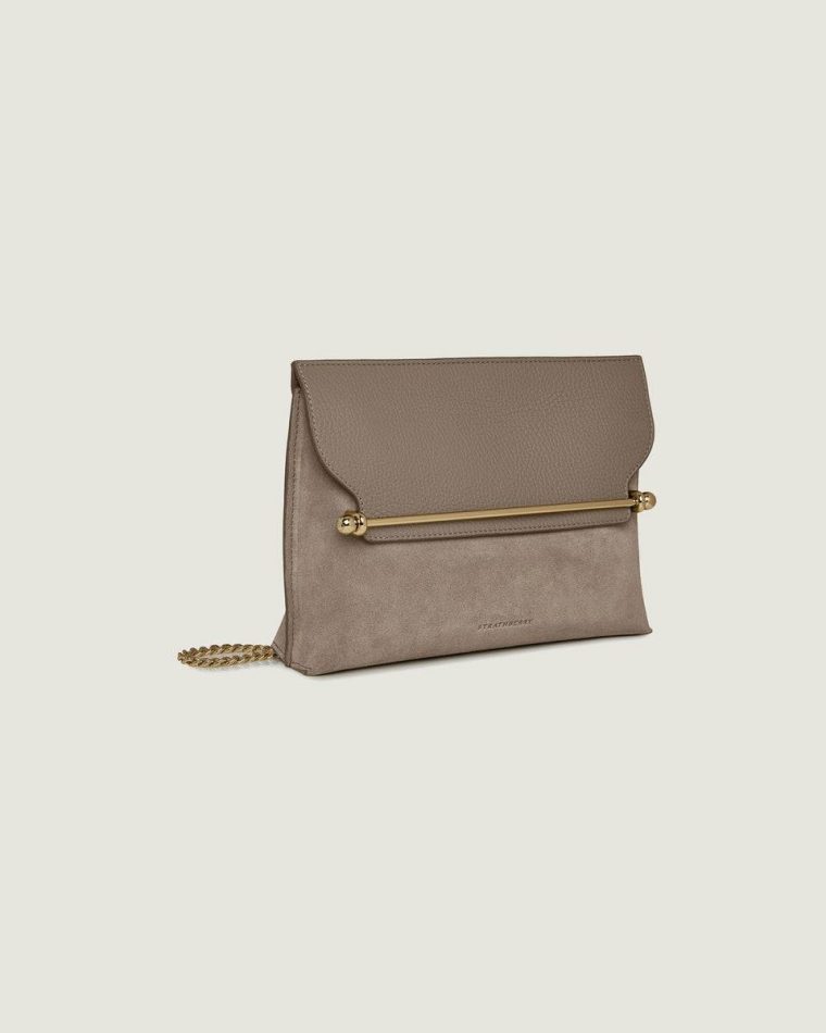 Strathberry Crossbody Bags Stylist Taupe Suede Women - Image 2