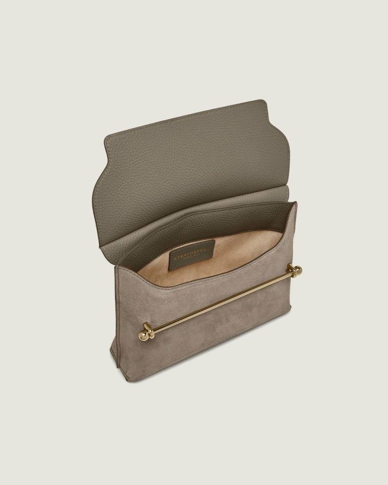 Strathberry Crossbody Bags Stylist Taupe Suede Women - Image 5