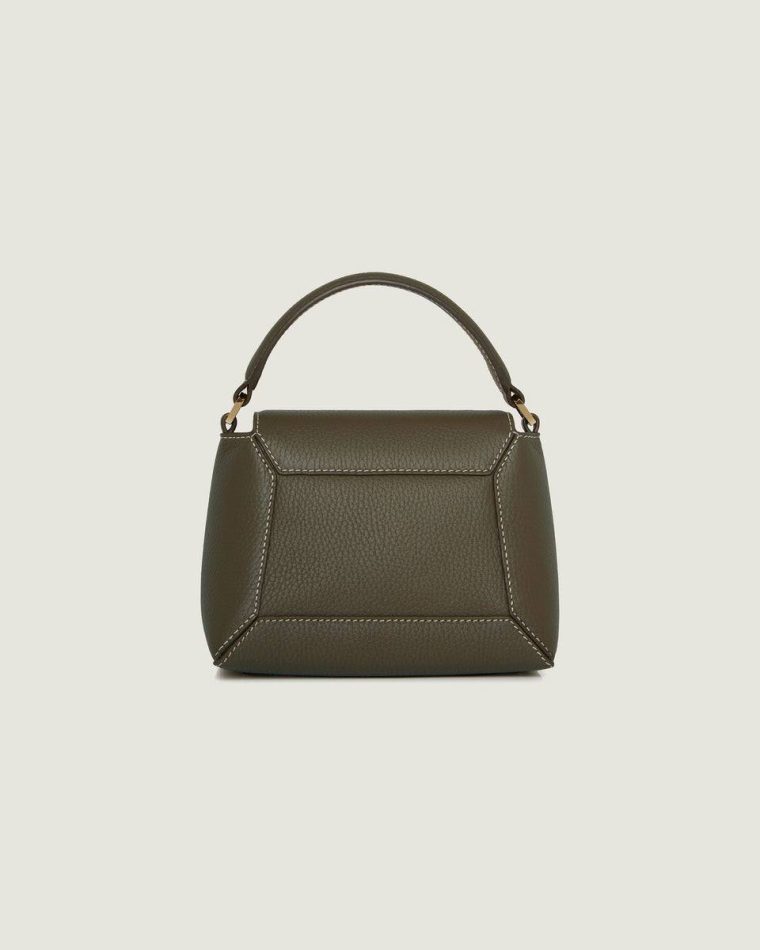 Strathberry Khaki Women Mosaic Nano Small & Mini Bags - Image 4