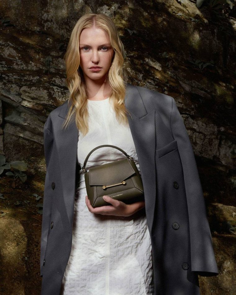 Strathberry Khaki Women Mosaic Nano Small & Mini Bags