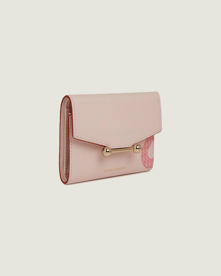 Strathberry Mosaic Trifold Wallet Wallets Women Lny Snake Caledonian Pink - Image 2