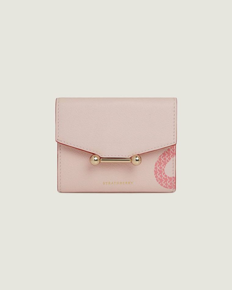 Strathberry Mosaic Trifold Wallet Wallets Women Lny Snake Caledonian Pink - Image 3