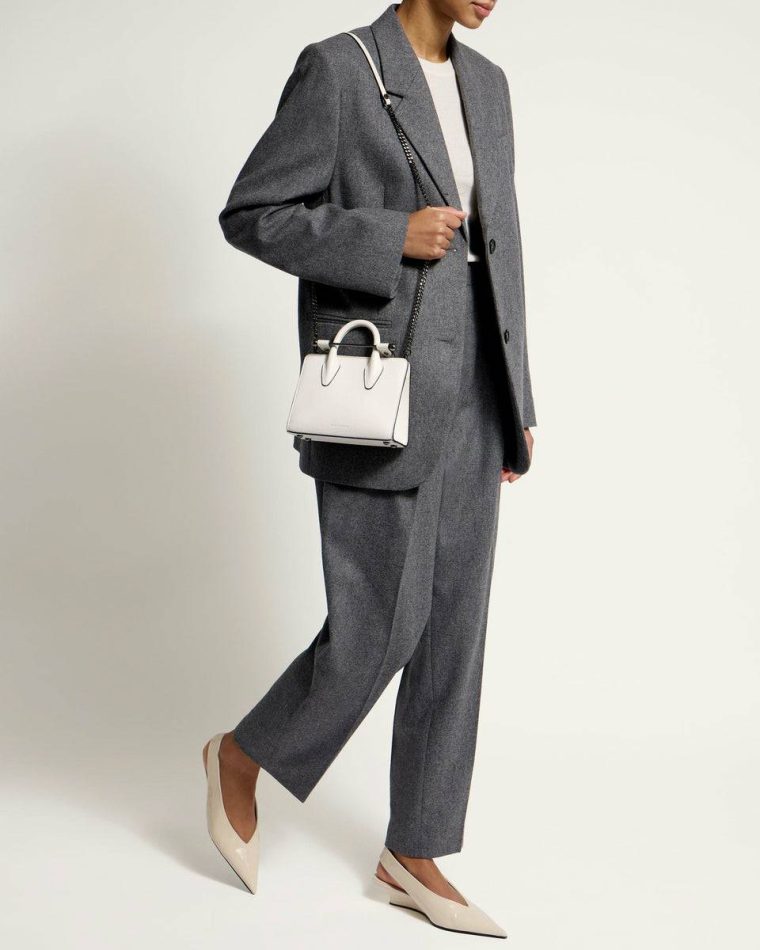 Strathberry Nano Tote White Totes & Top Handle Bags Women