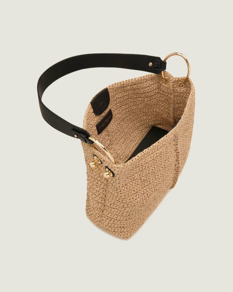 Strathberry Shoulder Bags Women Lana Hobo Raffia/Black - Image 3