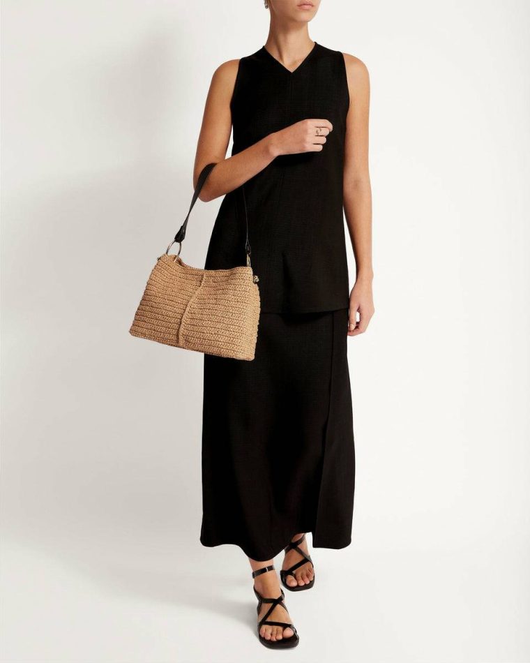 Strathberry Shoulder Bags Women Lana Hobo Raffia/Black - Image 5