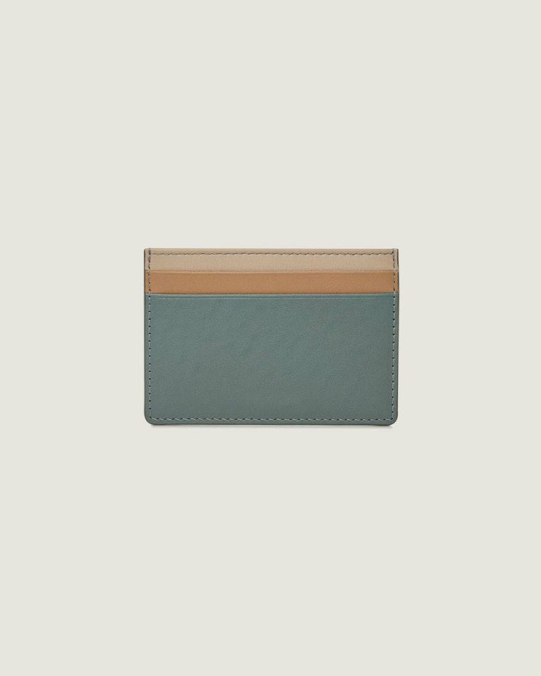 Strathberry Women Cardholder Stone Blue/Mushroom/Oat Tri Colour Wallets - Image 3