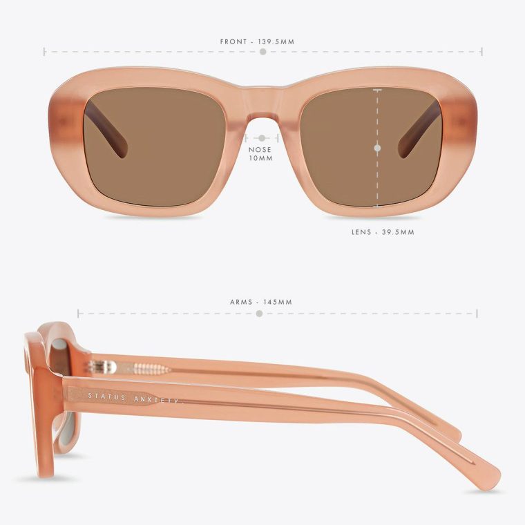 Sunglasses Women Cascade Sunglasses - Rose Status Anxiety Rose - Image 5