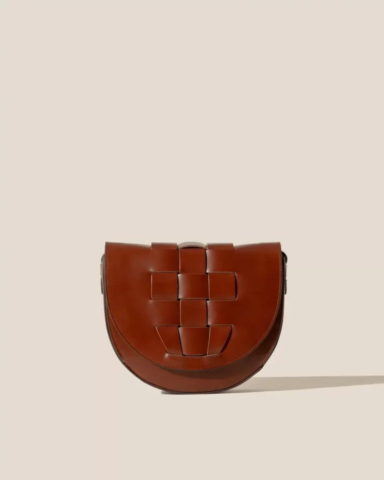 Tan Crossbody Bags Hereu Women Sinia - Satchel Interwoven Front Detail Bag