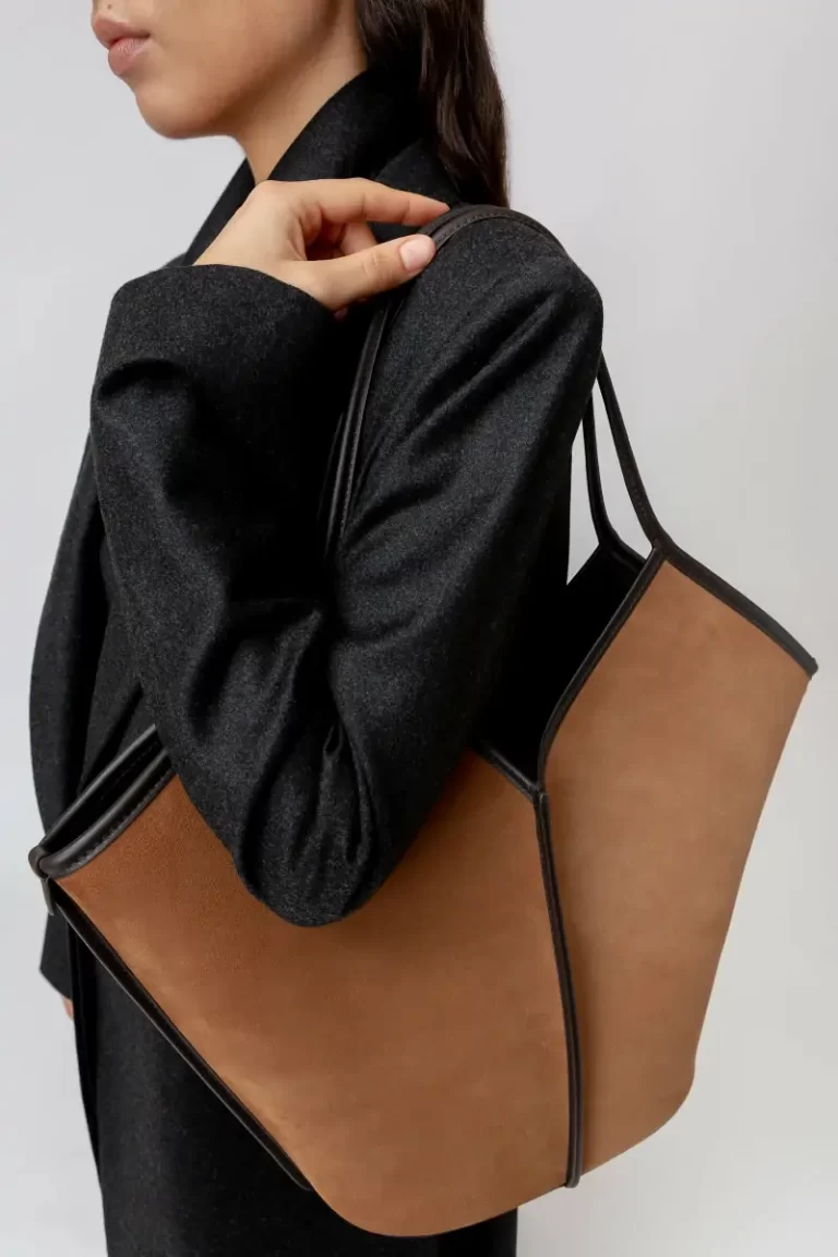 Tan Dark Brown Hereu Calella Suede - Calf Suede Tote Bag Shoulder Bags Women - Image 2