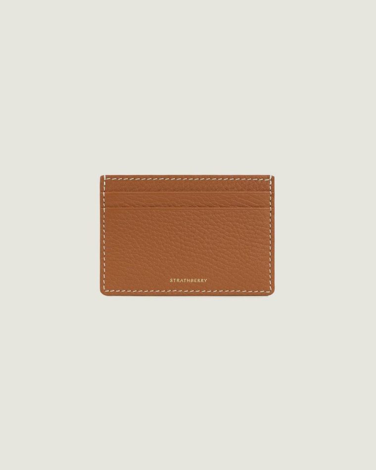 Tan With Vanilla Stitch Wallets Cardholder Women Strathberry - Image 2