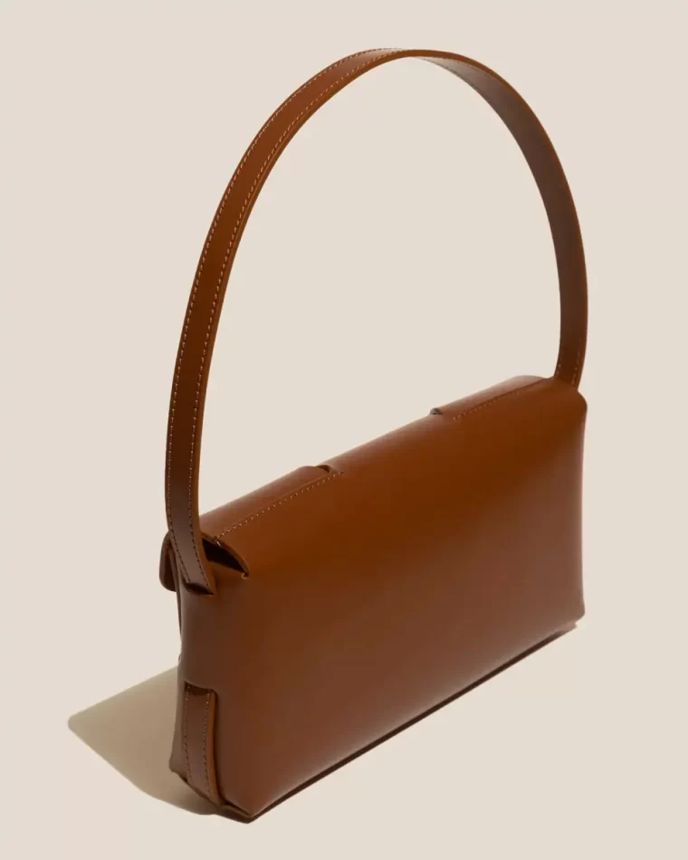 Tan Women Shoulder Bags Mabra - Woven Detailed Baguette Bag Hereu - Image 3