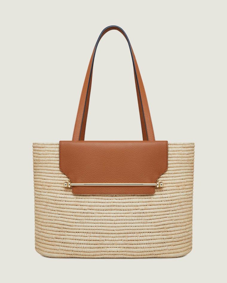 The Strathberry Basket (Medium) Raffia/Leather Tan Shoulder Bags Women - Image 3