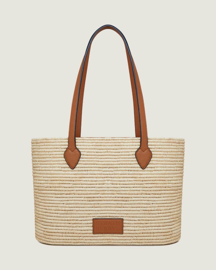 The Strathberry Basket (Medium) Raffia/Leather Tan Shoulder Bags Women - Image 4