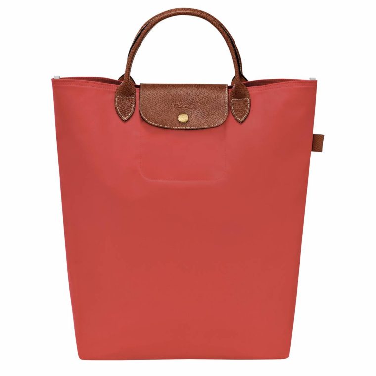 Tomato Handbags Longchamp Le Pliage Original M Tote Bag Tomato - Canvas Women