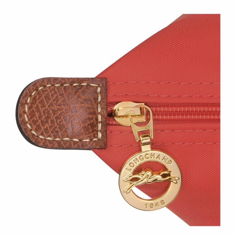 Tomato Le Pliage Original S Handbag Tomato - Recycled Canvas Women Longchamp Handbags - Image 5
