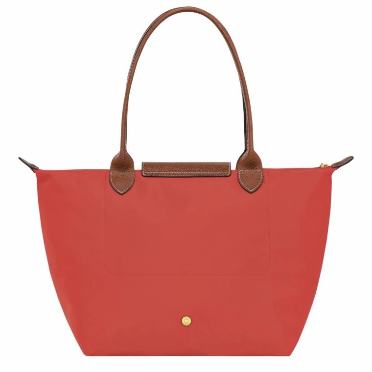 Tomato Women Longchamp Shoulder Bags Le Pliage Original M Tote Bag Tomato - Recycled Canvas - Image 2