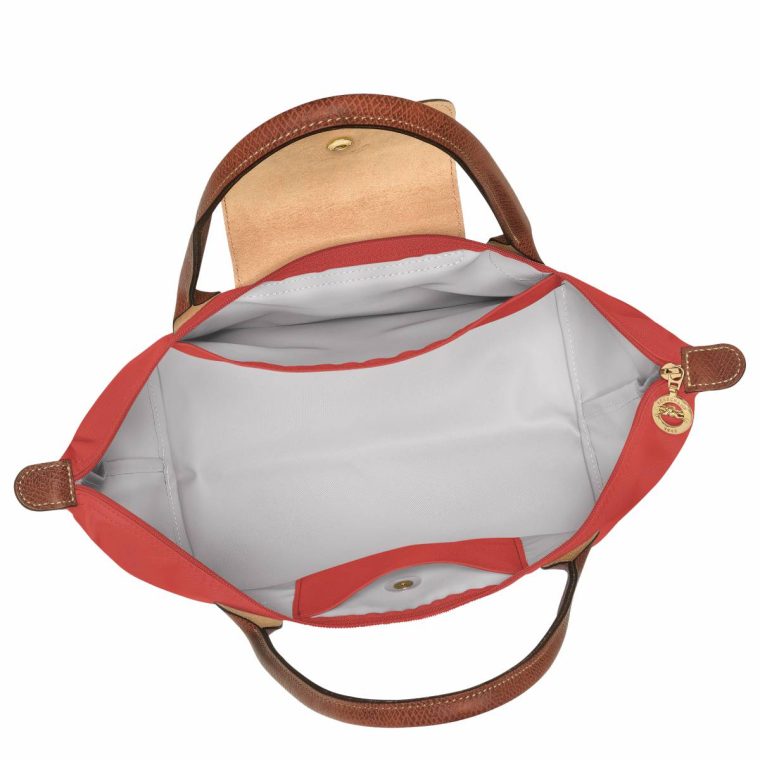Tomato Women Longchamp Shoulder Bags Le Pliage Original M Tote Bag Tomato - Recycled Canvas - Image 3