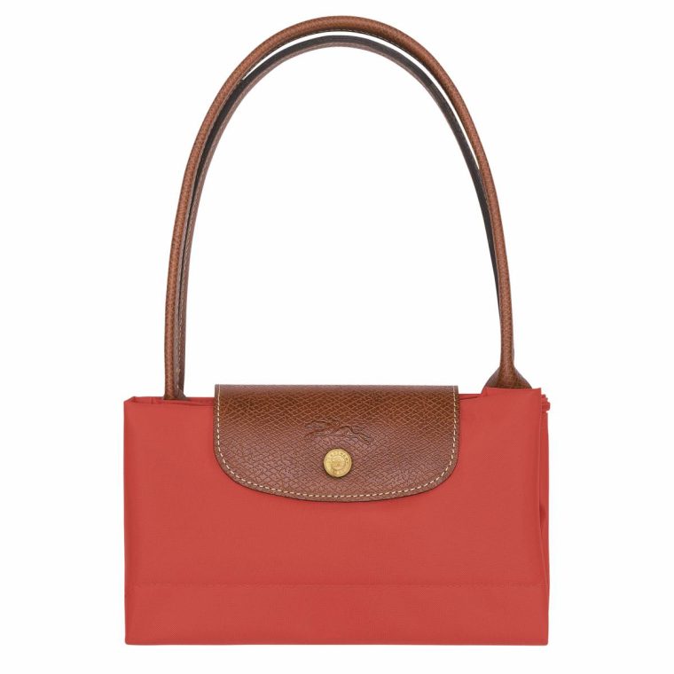 Tomato Women Longchamp Shoulder Bags Le Pliage Original M Tote Bag Tomato - Recycled Canvas - Image 5