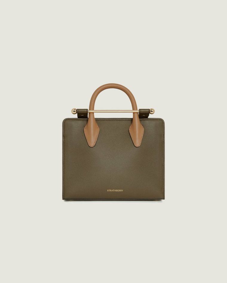 Totes & Top Handle Bags Mini Tote Strathberry Khaki/Caramel/Diamond Women - Image 3