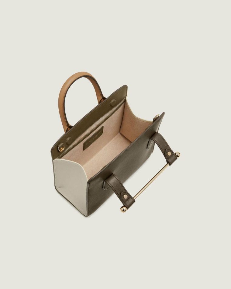 Totes & Top Handle Bags Mini Tote Strathberry Khaki/Caramel/Diamond Women - Image 5