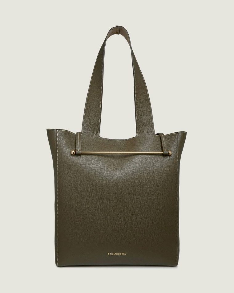 Totes & Top Handle Bags Strathberry Khaki Women Melody Tote - Image 3