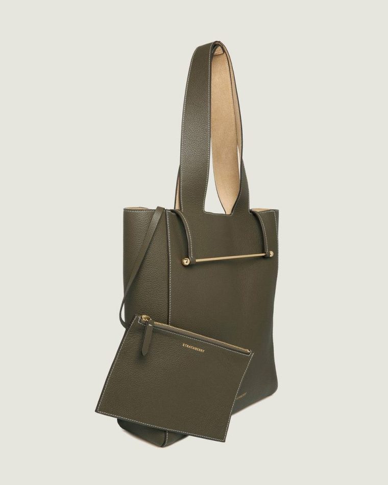 Totes & Top Handle Bags Strathberry Khaki Women Melody Tote - Image 5
