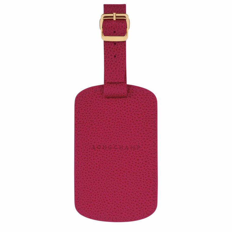 Travel Accessories Women Beetroot Longchamp Le Foulonné Luggage Tag Beetroot - Leather
