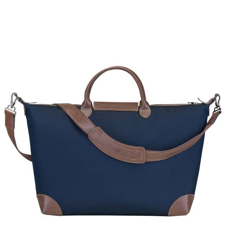 Travel Bags Longchamp Boxford L Travel Bag Blue - Recycled Canvas Blue Women - Image 3