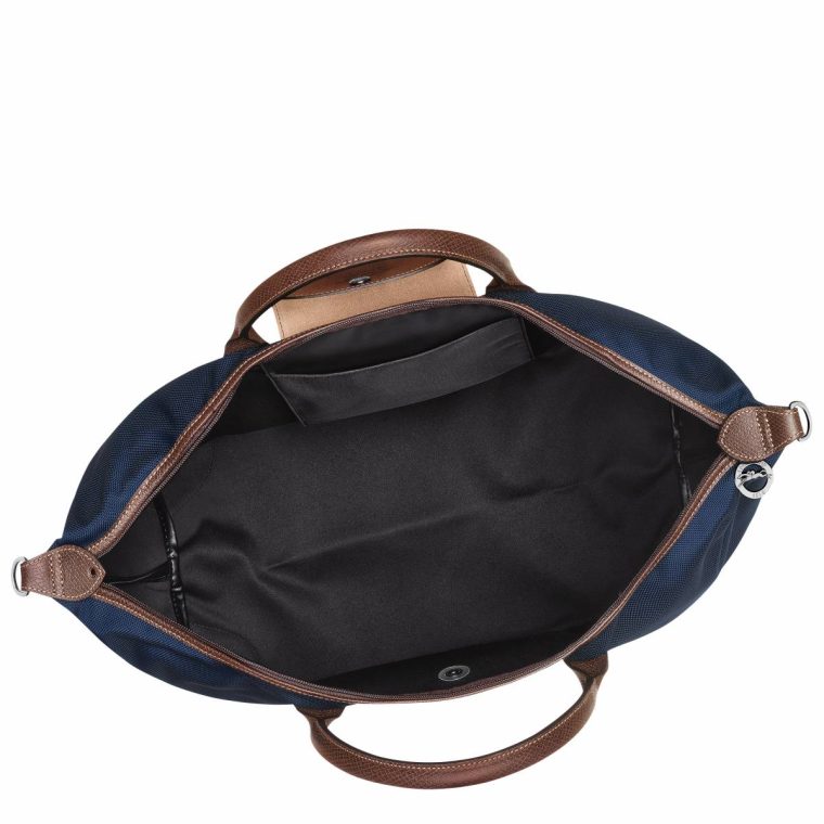 Travel Bags Longchamp Boxford L Travel Bag Blue - Recycled Canvas Blue Women - Image 4