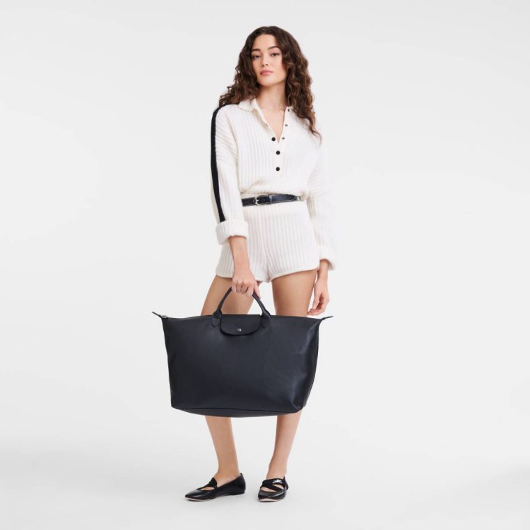 Travel Bags Longchamp Le Pliage Xtra L Travel Bag Black - Leather Women Black - Image 2
