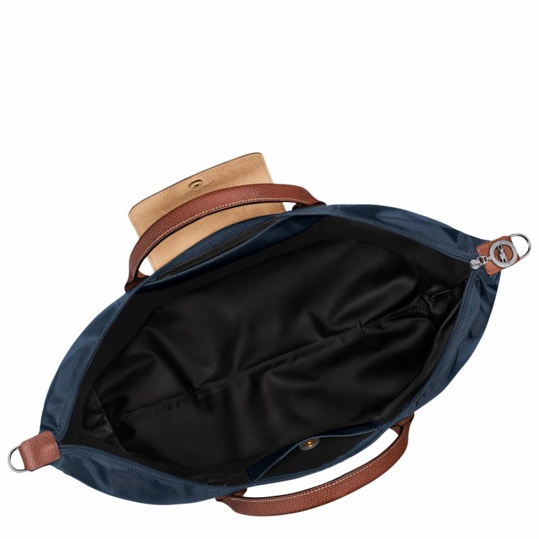 Travel Bags Women Le Pliage Original Travel Bag Expandable Navy - Recycled Canvas Longchamp Navy - Image 5