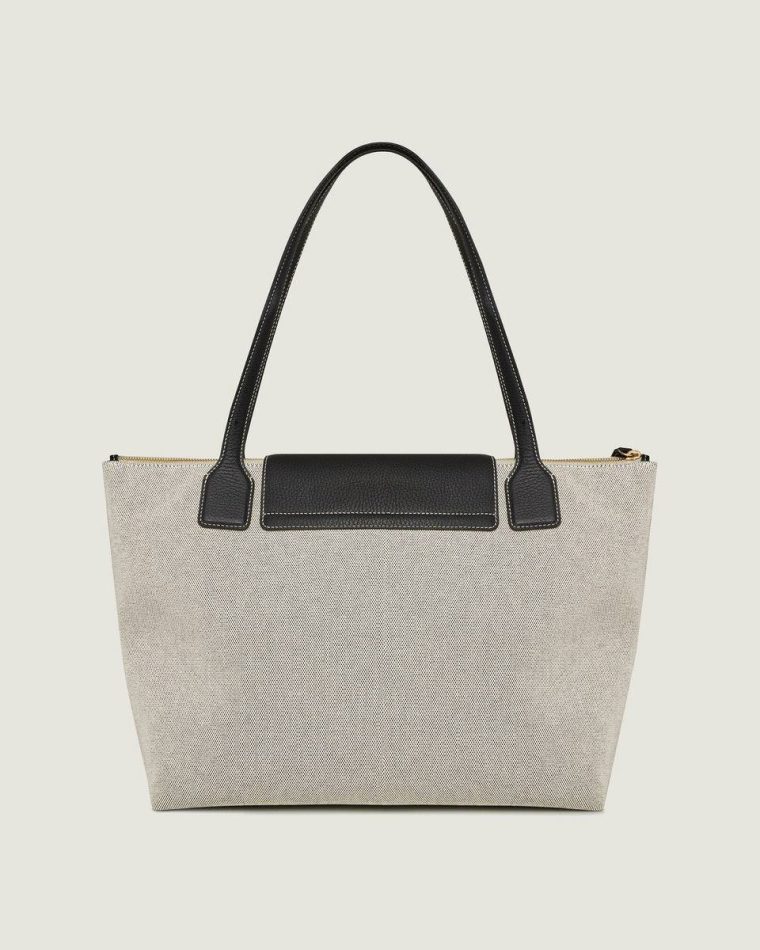 Travel Tote Strathberry Black/Cream Canvas Travel Bags Women - Image 4