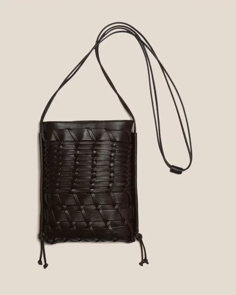 Trena - Flat Square Crossbody Bag Hereu Women Crossbody Bags Dark Brown
