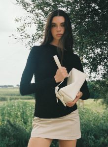 Trousse Pebbled Leather White Women White Trousse Elleme - Image 2