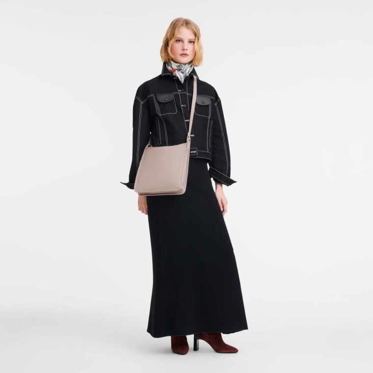 Turtledove Le Foulonné M Crossbody Bag Turtledove - Leather Women Leather Bags Longchamp - Image 2