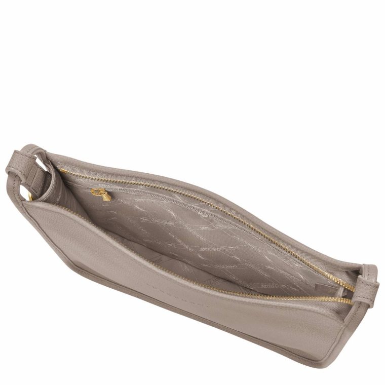 Turtledove Le Foulonné M Crossbody Bag Turtledove - Leather Women Leather Bags Longchamp - Image 5