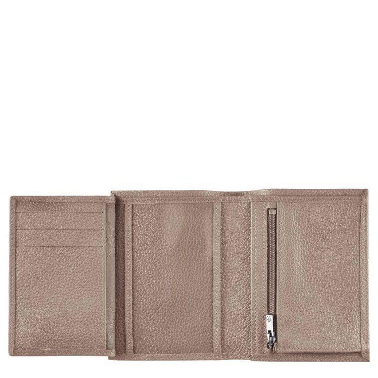 Turtledove Longchamp Wallets Le Foulonné Wallet Turtledove - Leather Women - Image 2