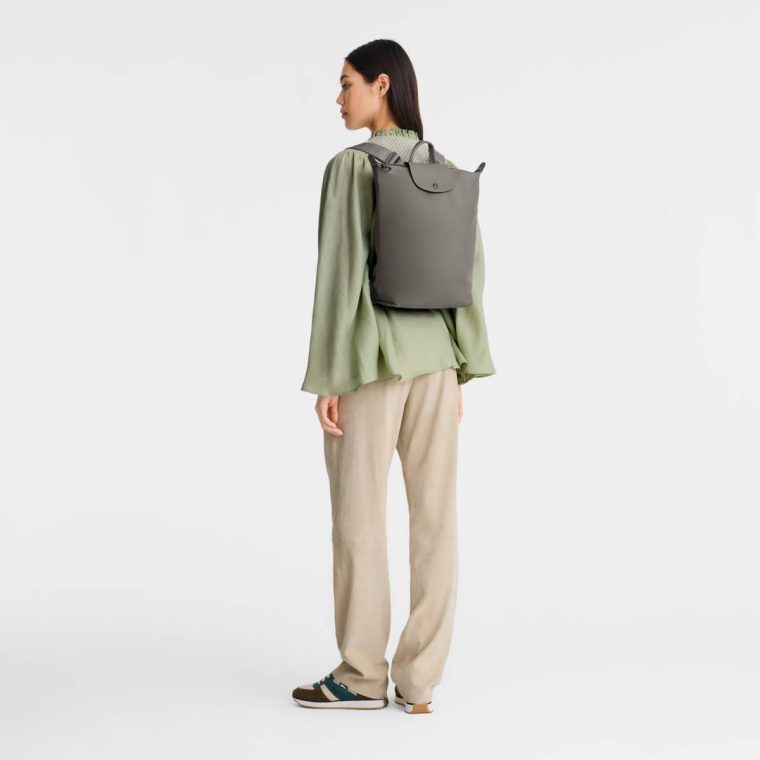Turtledove Longchamp Women Le Pliage Xtra M Backpack Turtledove - Leather Leather Bags - Image 2