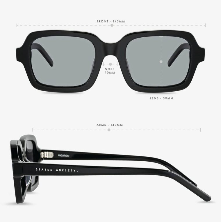 Vacation Sunglasses - Black Status Anxiety Sunglasses Women Black - Image 5