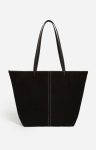 Vanessa Bruno Black Shoulder Bags Large Calf Leather Daily Tote 100% Cowhide Leather Women