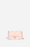 Vanessa Bruno Bubble Gum Women Small Cotton Moon Bag Embossed Denim Canvas Crossbody Bags
