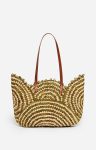 Vanessa Bruno Green Raffia Basket In Raffia Women Shoulder Bags