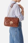 Vanessa Bruno Quilted Bags Large Leather Moon Bag Made In Italy Women Havane - Image 2
