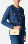 Vanessa Bruno Quilted Bags Yellow Sun Women Small Linen Moon Bag In 100% Linen - Image 2