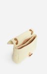 Vanessa Bruno Quilted Bags Yellow Sun Women Small Linen Moon Bag In 100% Linen - Image 3