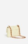 Vanessa Bruno Quilted Bags Yellow Sun Women Small Linen Moon Bag In 100% Linen - Image 4