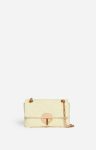 Vanessa Bruno Quilted Bags Yellow Sun Women Small Linen Moon Bag In 100% Linen